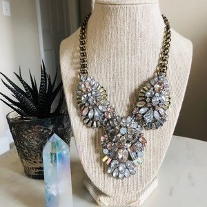 C+I Crystal Celestial Frost Statement Necklace